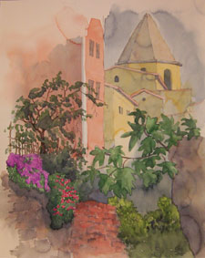 Aquarellbild In Cinque Terre