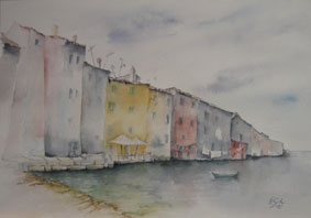 Aquarellbild Rovinj