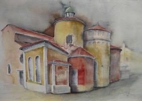 Aquarellbild Venedig 1